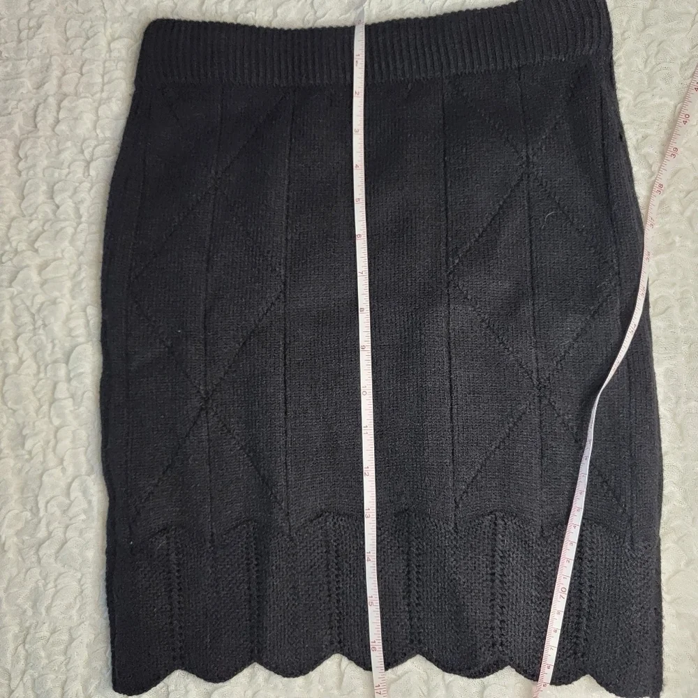 Lulus Warm Personality Black Knit Skirt Size S Small